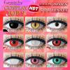 FUNSACHY 1pair Crazy Cosplay Contact Lenses for Eyes Anime Role Playing Contact Lens Cosmetic Colorful Multicolored Eye Pupil