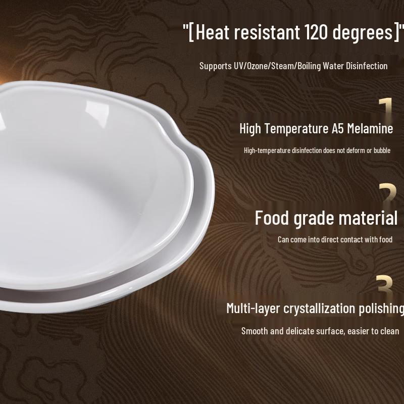 Белая меламиновая квадратная соусница