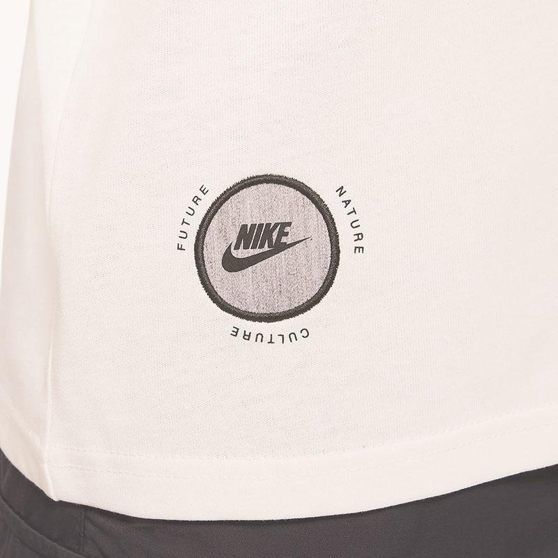 Nike Спортивная футболка с короткими рукавами и контрастным карманом, мужские топы белого цвета DJ1342-901