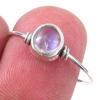 Natural Rainbow Moonstone Gemstone Handmade 925 Solid Silver Ring Size 8 W8c85