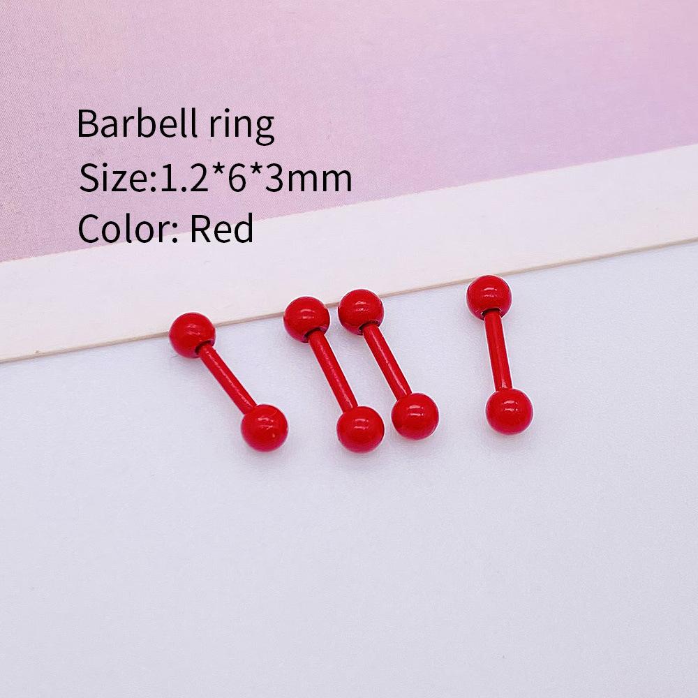 4Pcs Stainless Steel Barbell Earrings Body Piercing Jewelry