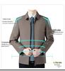 2025 Men's Executive Mid-Aged & Elderly Cotton Jacket - Warm, Thickened, Casual Spring/Autumn Wear