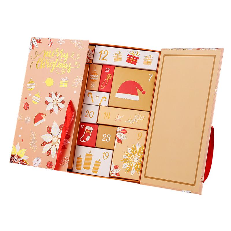 Пустой Адвент-календарь, самодельные коробки для календаря Адвента, которые нужно заполнить, заполняемый обратный отсчет на 24 дня, пустой Адвент-календарь с коробками