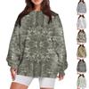 Женская повседневная модная винтажная толстовка с длинным рукавом и круглым вырезом с принтом, многослойный пуловер, топ