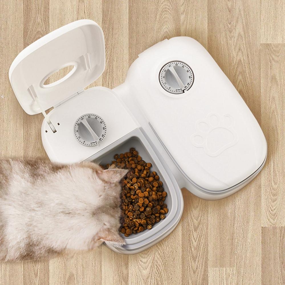 Automatic Pet Feeder Smart Cat Food Dispenser For Wet and Dry Food Dispenser Timer Bowl Auto Feeder For Cat 2 Meals