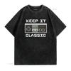 Men S Keep It Classic T Shirt Black 2X Large vintage Washed Comfortable streetwear Stylish graphic Stretched homme Breathable