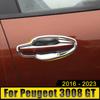 Наклейка на крышку дверной ручки ABS для Peugeot 3008 GT 3008GT MK2 2016-2018 2019 2020 2024 2024 2024 Аксессуары для гибридных автомобилей