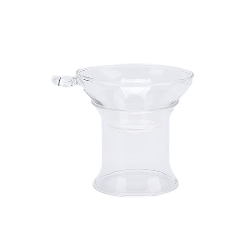 1 стеклянное ситечко для чая с ручкой для заварки листового чая, фильтр-дуршлаг