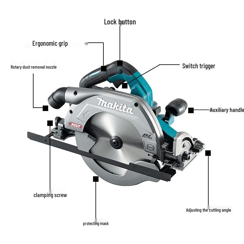 Аккумуляторная циркулярная пила Makita HS009GZ, вилка CN (адаптер в комплекте)