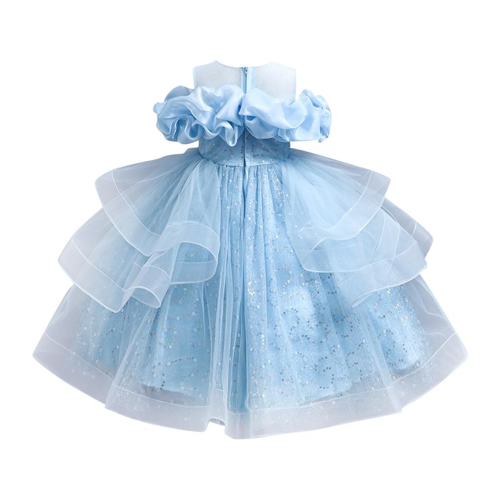 Детские платья, стильные платья принцесс, юбки с пайетками, костюмы для выступлений для детей среднего и старшего возрастаЮбки для девочек