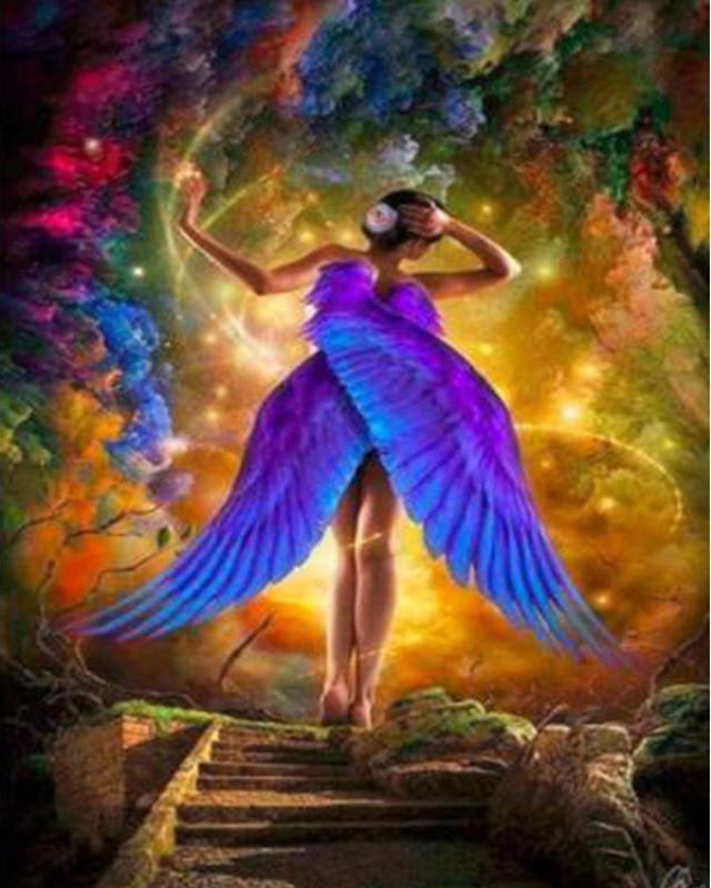 5D DIY Алмазная картина «Эльфы и ангелы», Новое поступление, Алмазная вышивка, цветок, вышивка крестиком, Алмазная мозаика, украшение для дома