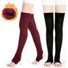 Женские гетры Зимние теплые до щиколотки Эластичные Вязаные Чулок выше колена Длинные носки Дамский носок для ботинок Гетры Женские чулки