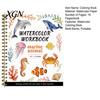 Creative Color Matching Practice Book Watercolor Coloring Book, Clean And Bright Patterns Design, Thick Art Supplies for Kids Painting Paper