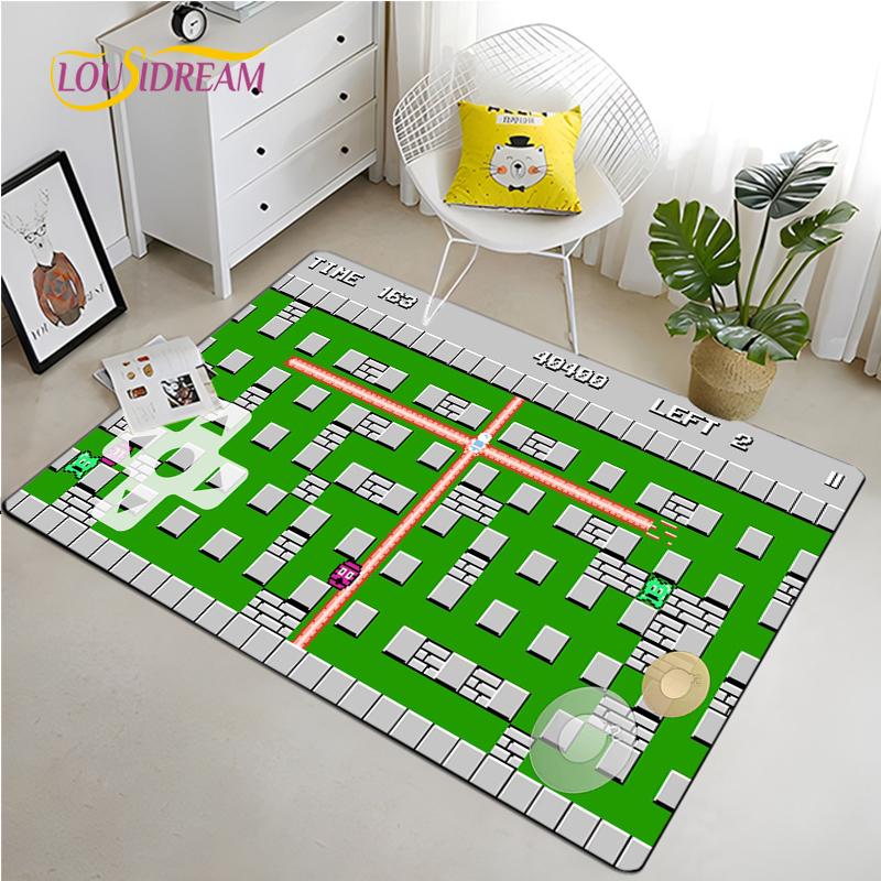 Retro Game Carpet for Living Room Bedroom Rug Kitchen Kids Door Unslip Floor Mats Birthday gift photography props Alfombra Rug
