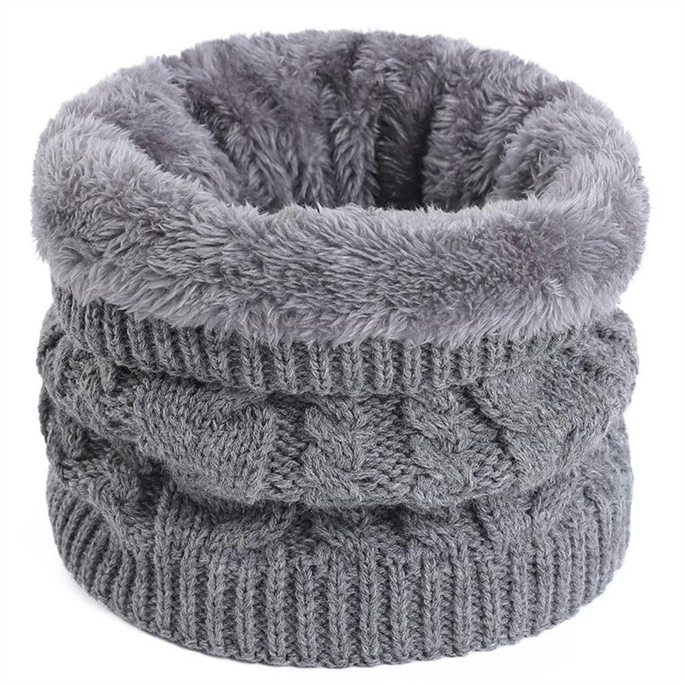 Soft Knitted Warm Scarves Plush Neck Gaiter Versatile Sport Scarf for Women Men