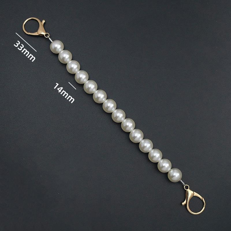 Жемчужная сумка Сумка Цепочка для переноски Короткий плечевой ремень Большая белая жемчужина Цепочка для телефона Шнурок Сделай сам