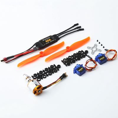 A2217 KV2300KV Бесщеточный двигатель 40A ESC SG90 9G Микро сервопривод 6035 Пропеллер для самолета с фиксированным крылом RC