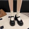 2025 осенние туфли Мэри Джейн на толстом каблуке с платформой, женские черные кожаные туфли в британском ретро-стиле в стиле колледжа, легкие новые туфли-лодочки