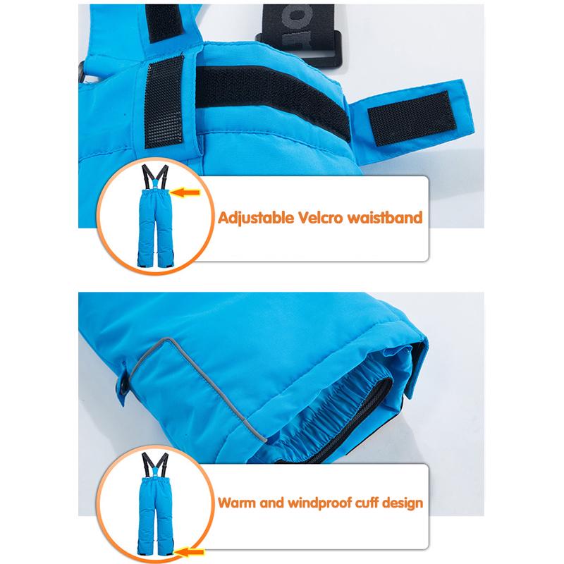 Зимние детские лыжные штаны, утепленные спортивные штаны на открытом воздухе, ветрозащитные водонепроницаемые теплые детские брюки