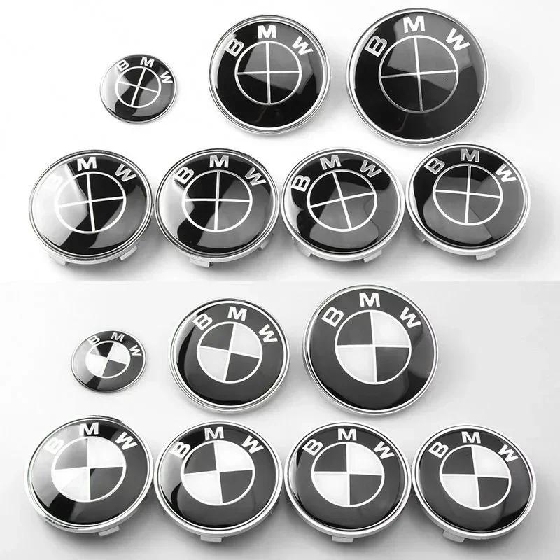 Black White Car 50th Anniversary Logo Wheel Rim Decoration Cover for BMW X1 X3 X5 1 3 5 7 Series Z4 G20 G30 G05 G01 G11 E46 E90