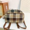 Студенческий школьный рюкзак в клетку в стиле ретро, большой вместимости