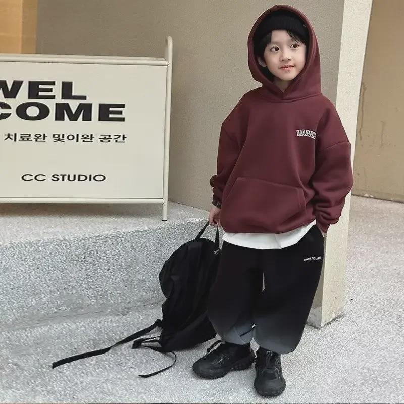 2023 Korean Style Boys' Pullover Sweatshirt - Trendy Autumn Children's Clothing