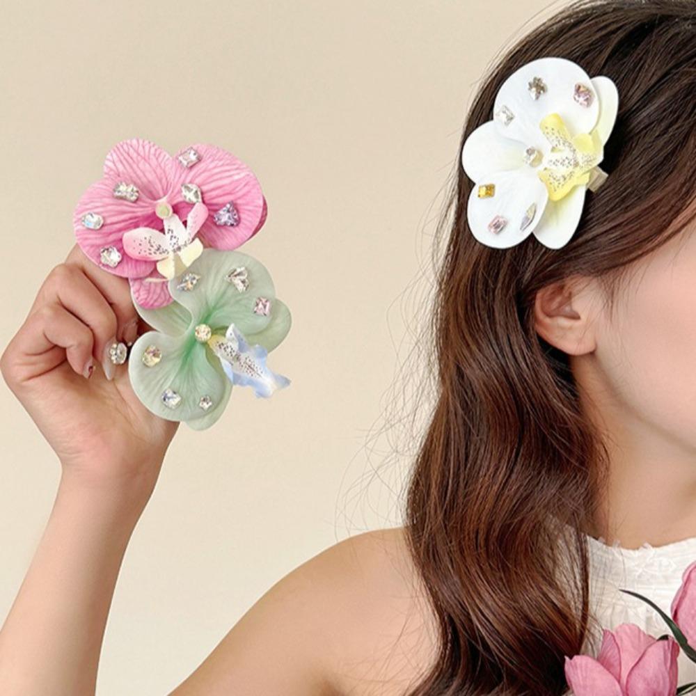 Цветок орхидеи Гавайские заколки для волос Романтичные заколки для волос BB Новые заколки для волос для девочек