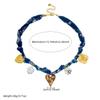 Cross-border Fashion Stainless Steel Unisex Sporty Scarf Heart Leopard Print Ceramic Flower Square Pendant Bamboo Chain Necklace