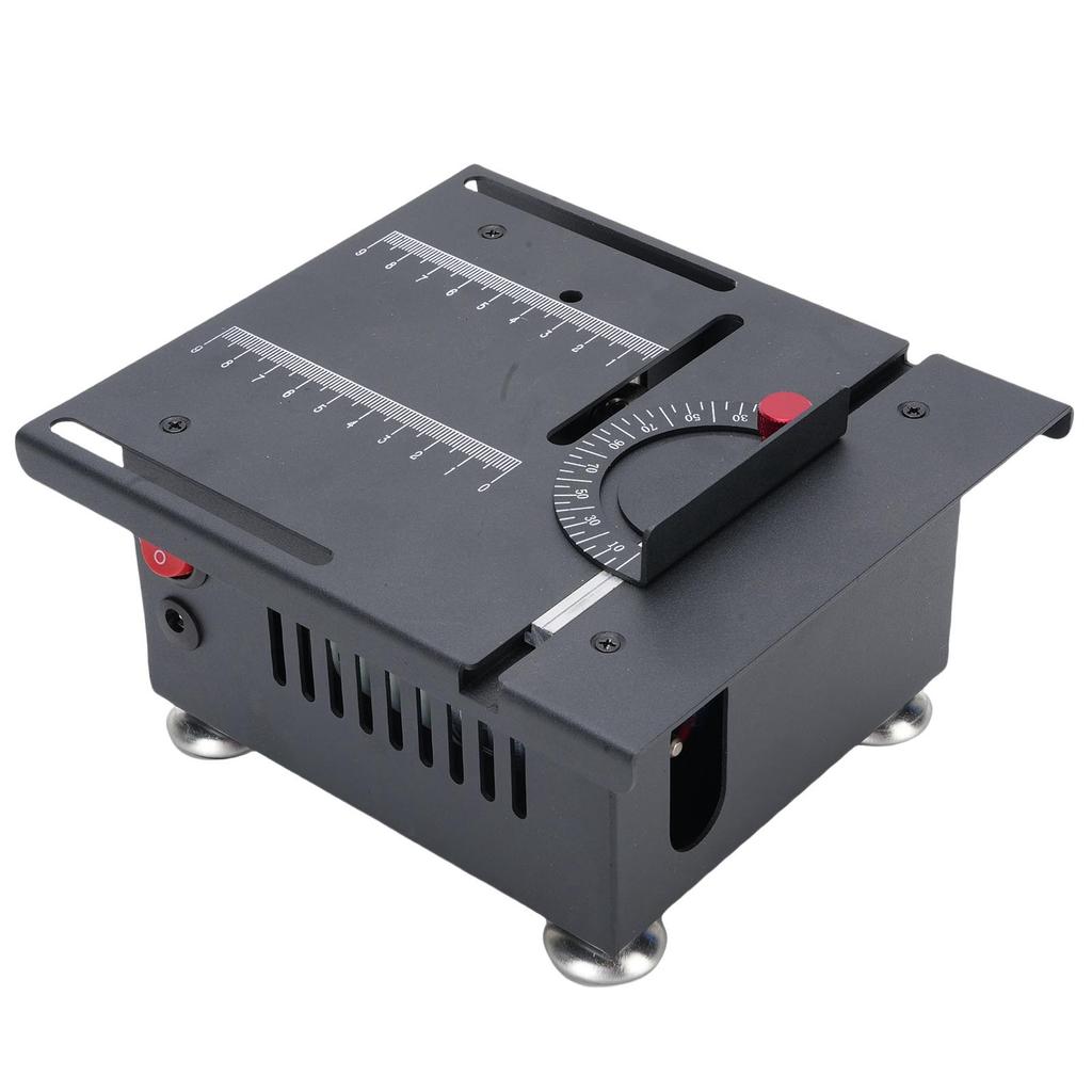 Mini Multi Functional Table Saw Portable Desktop Electric Adjustable Height Angle for Crafts Wood Cutting US Plug