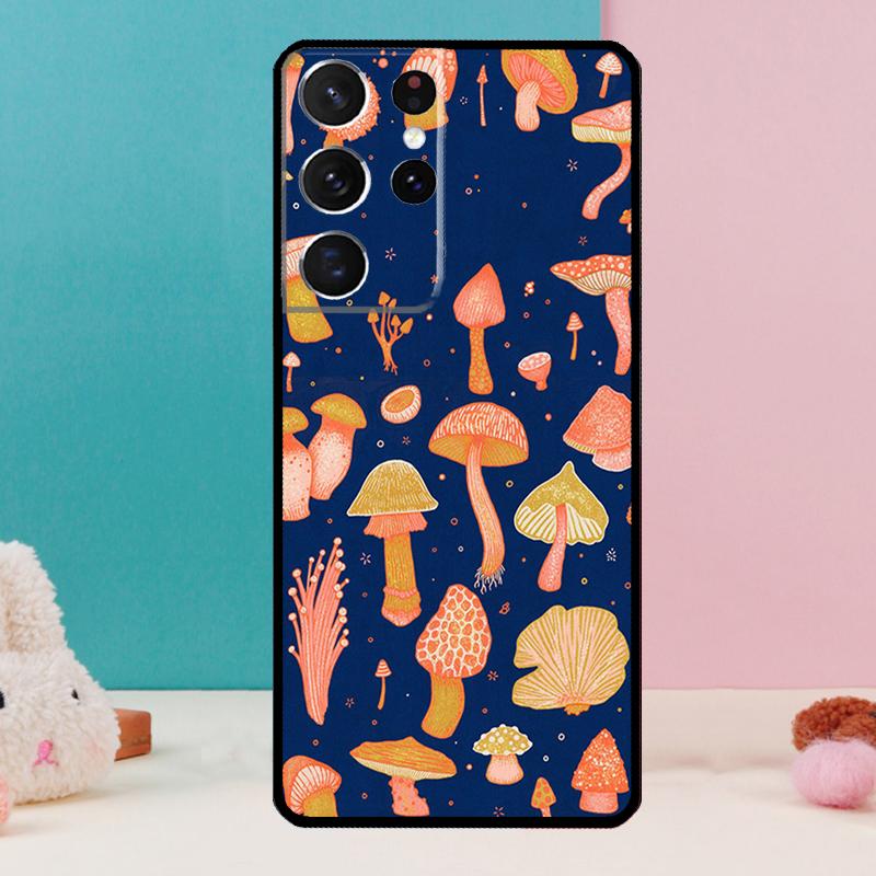 Mushroom Case For Samsung Galaxy S25 S24 S23 S22 S21 Ultra S9 S10 S20 Plus S24 FE Funda Cover Shell