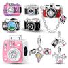 Original Charm Copper Time Travel Camera Series Charms Beads Fits 3Mm Original Bracelet For Women Diy Fine Jewelry Gifts
