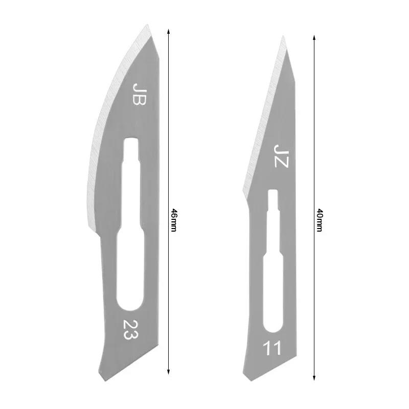 NEW 11# 23# Carbon Steel Carving Metal Scalpel Handle Blades Surgical Medical Practicing Cutting Sculpting Repairing Tool