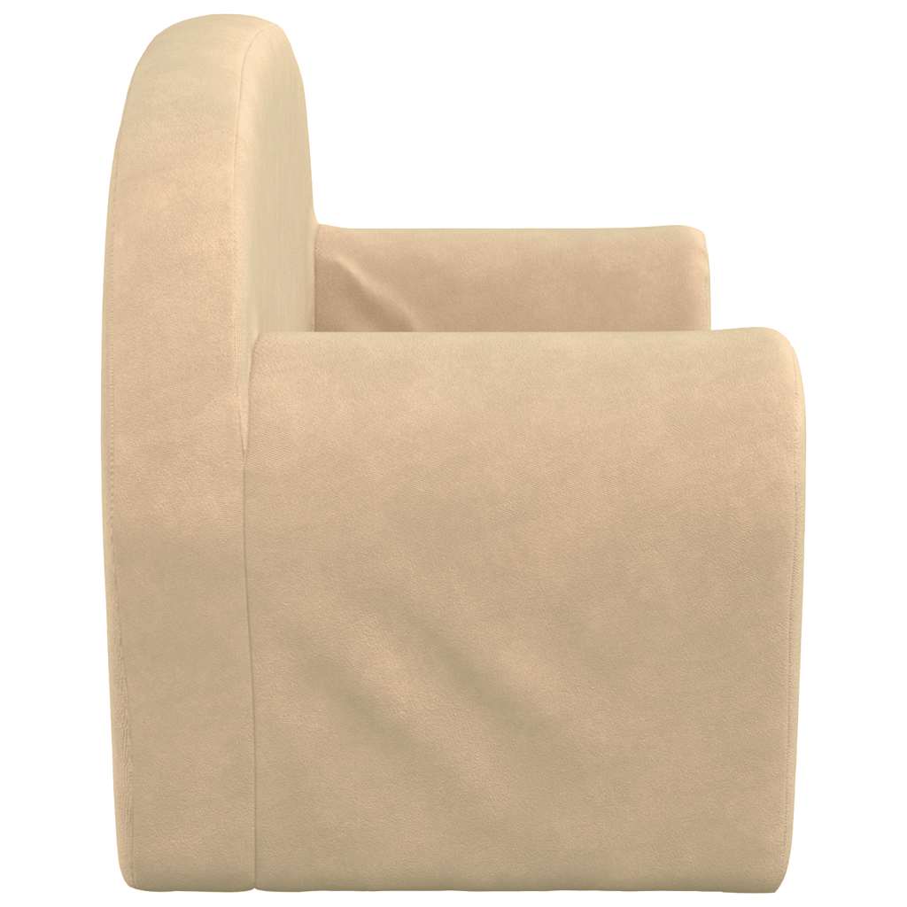 Kids 2 Seater Sofa Cream Soft Plush