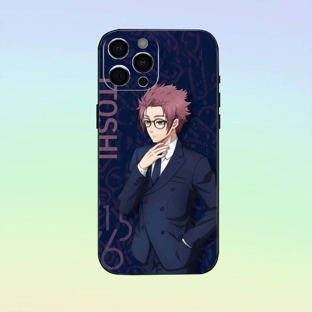 Чехол для телефона Itoshi Sae B-Blue с замком L для iPhone 17,16,15,14,13,12,11, Мягкий силиконовый черный чехол