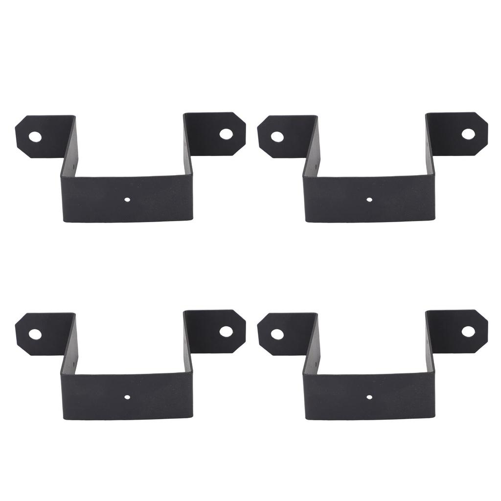 4 шт. 4x4 дюйма Хомуты для столбов с ремнями Сверхпрочные Кронштейны для террасного ограждения из углеродистой стали Кронштейны для крепления беседки U-образной формы