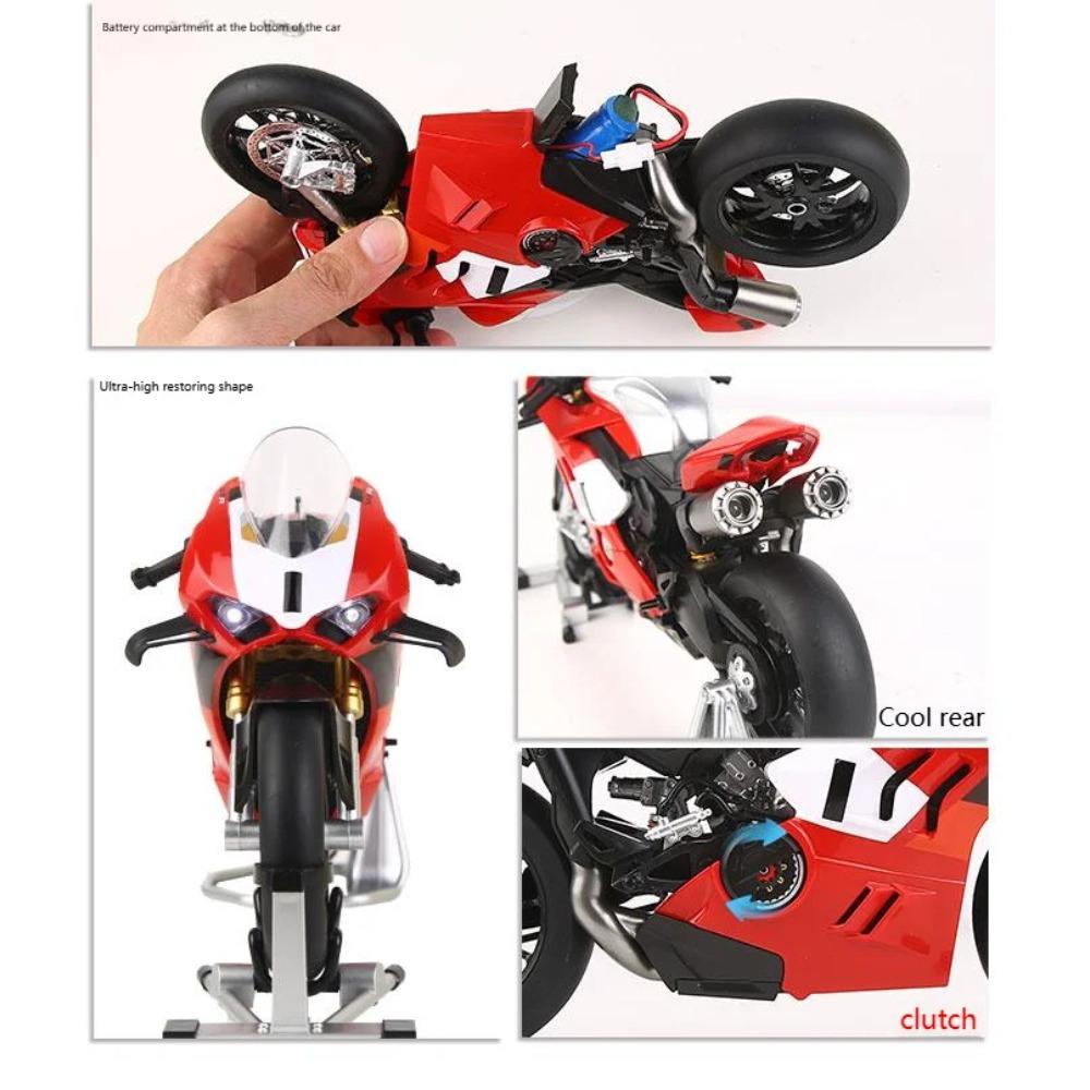 1/9 Ducati Panigale V4R Высокопроизводительный Супербайк Металлический Литой Модель Мотоцикла Высокая Симуляция Коллекционная Детская Игрушка