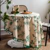 American Tablecloth Cotton Linen Table Cloth Indoor Outdoor Table Cover Suitable for Party,Picnic,Garden Wedding, Christmas