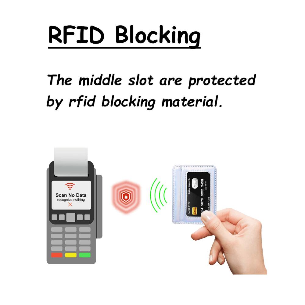 Кошелек-холдер для кредитных карт с RFID-защитой для женщин и мужчин, тонкий минималистичный кошелек для переднего кармана с лазерными цветами