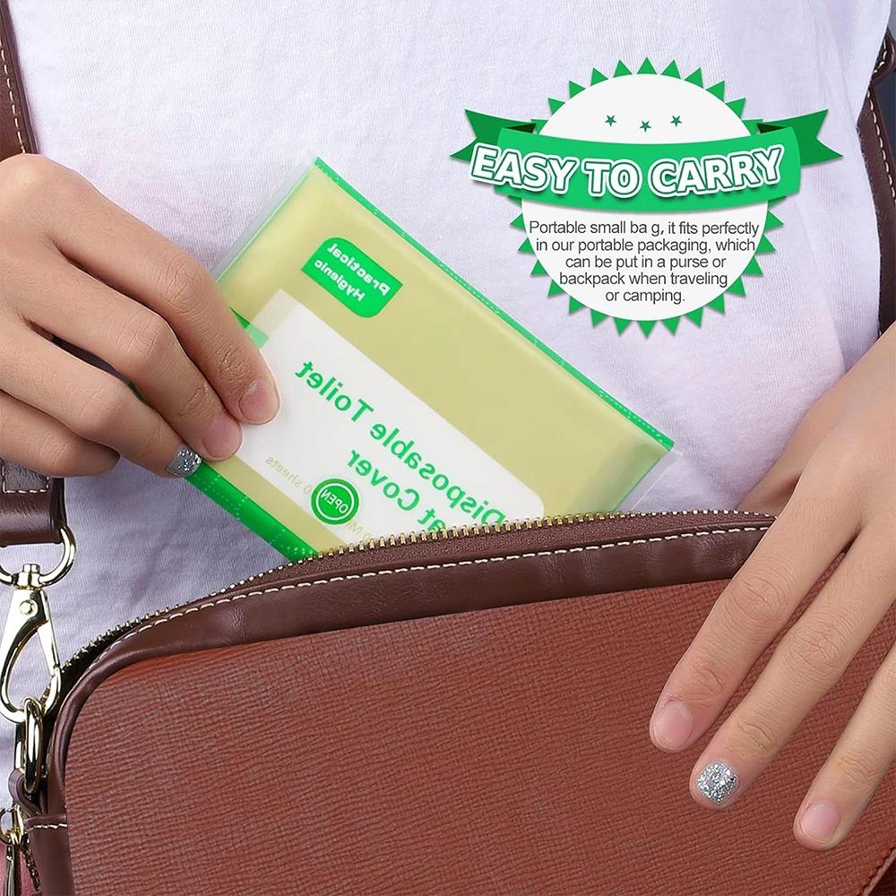 100-10 шт одноразовые чехлы для сидений унитаза разлагаемые чехлы для туалетных ковриков бумажные для портативных путешествий кемпинга отеля аксессуары для ванной комнаты