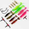 Artificial Lures Outdoor Fishing Accessories Set with Tackle Box Realistic Design Bright Colors Sharp Fish Jig Hooks Fishing Tools