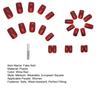Fake Nail Medium-Long Wine Red Safe Wear-resistant Perfect Fitting Fake Nail for Festivals Special Occasions