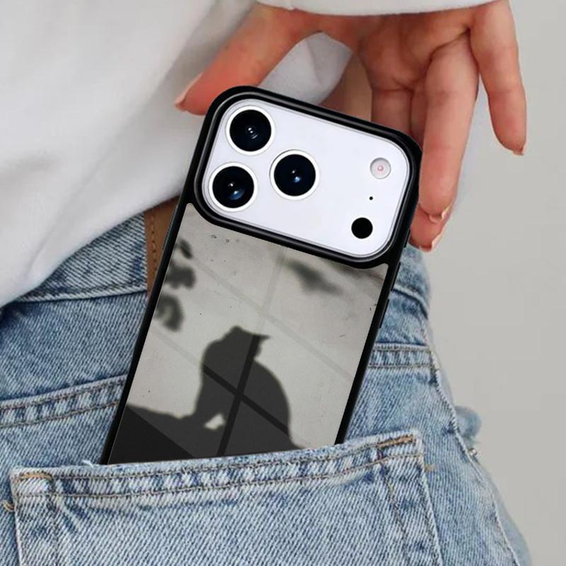 Чехол для телефона с силуэтом кошки для iPhone 16e 15 14 13 12 17 Pro Max Plus Air 17pro Cover Coque