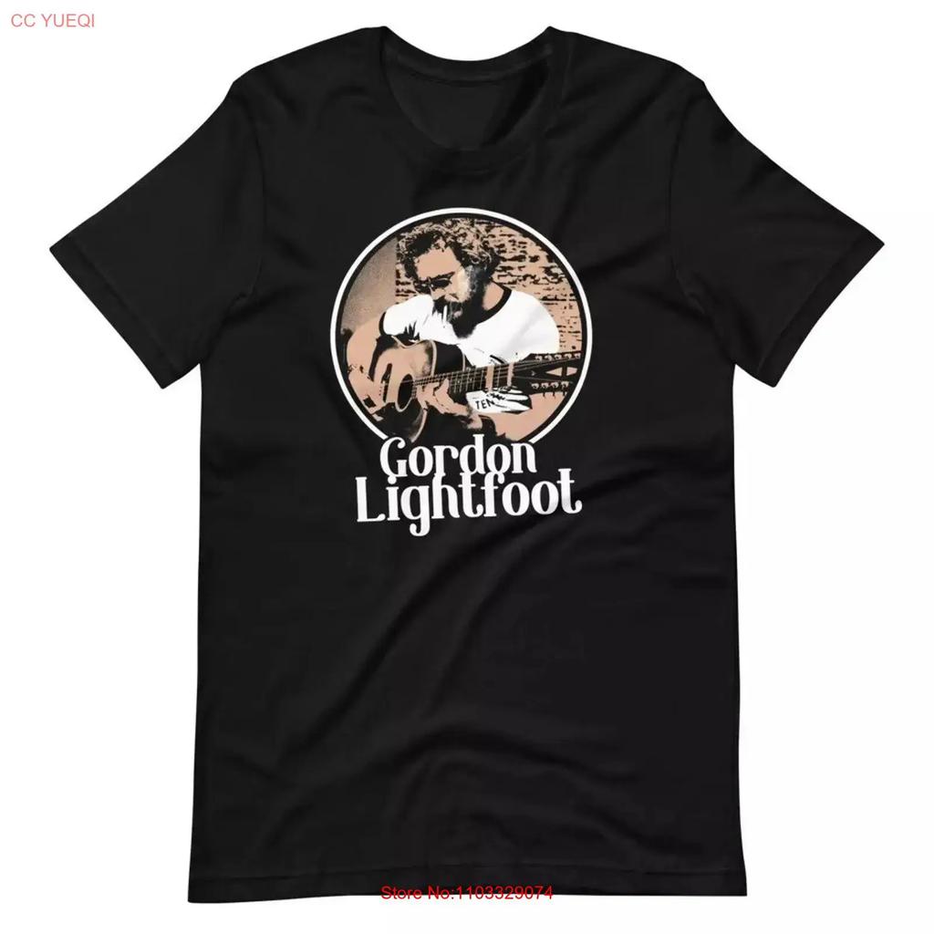GORDON LIGHTFOOT Vintage Style Fan Art T Shirt vintage Washed homme graphic Comfortable Stretched fashion designer clothes Soft
