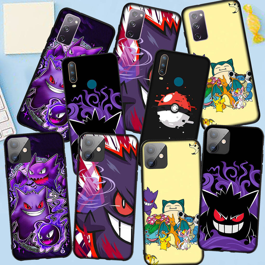 Чехол для телефона для iPhone 17 16 15 Plus Xiaomi Poco F8 F7 X7 X6 M8 C85 C75 Redmi Note 14 12 11 13 Pro Max A4 14C 13C 15C Pokemon GO Gengar Pikachu Чехол