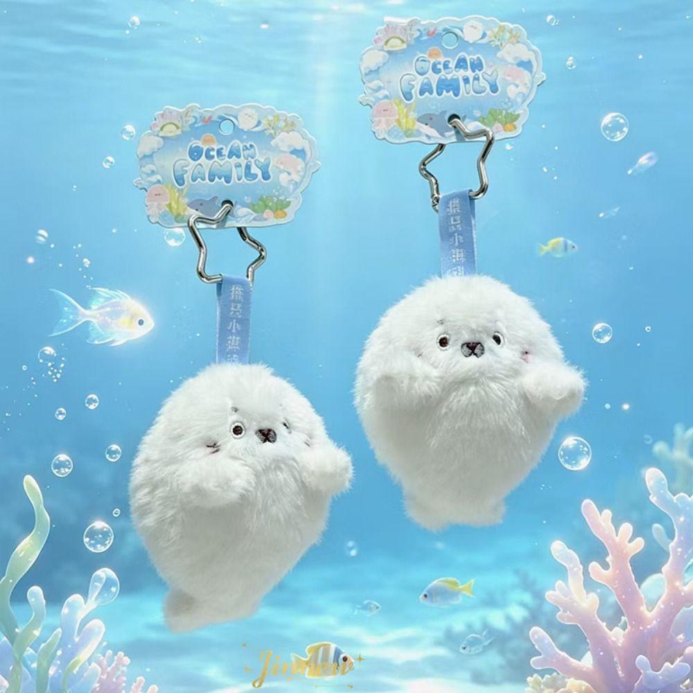 Soft Plushie Shark Seal Keychain Stuffed Animal Turtle Keychain Ocean Animal Plush  Backpack