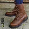 Зимние новые модные ретро британские трендовые ботинки высокие ботинки Мартин с хлопковым утеплителем большого размера 48 мужская обувь 2601