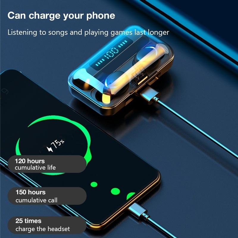 Беспроводные наушники 9D HIFI Bluetooth 5.0 CVC8.0 с зарядкой и шумоподавлением