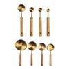 4Pcs Useful Convenient Wooden Handle Measuring Scoop Measure Spoon Scale Coffee Bartending Tool Home Supplies