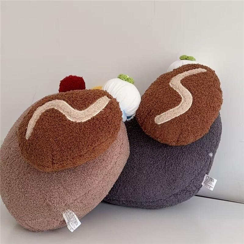 Adorable Animal Shape Pillow With Plush Cover And Pp Cotton Filling For Couch Decor And Travel