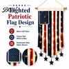 Cotton Blend Flag Wall Hanging Decorative American Banner with LED Lights Glow Vintage Style Polyester Decoration for Indoor Outdoor